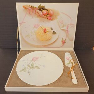 Mikasa Bone China Set Cake Tray/Plater & Knife With Box
